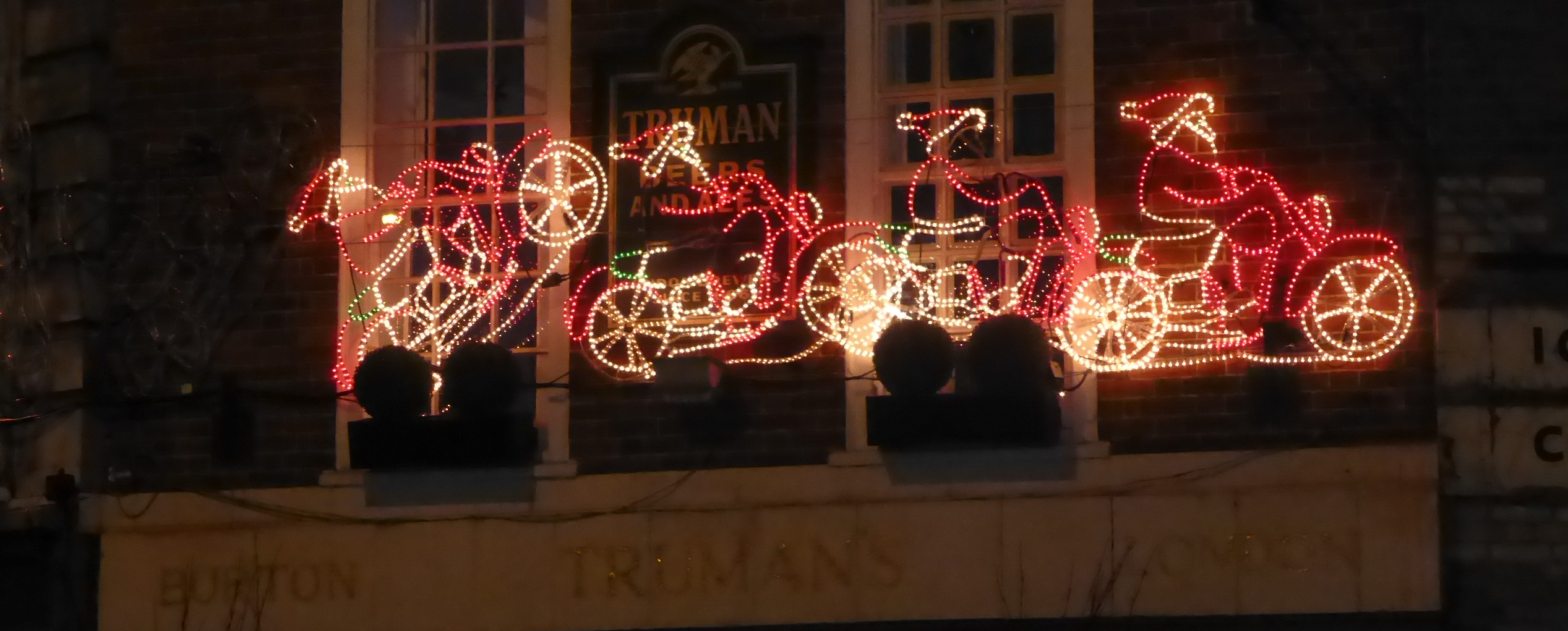 Santas on bikes